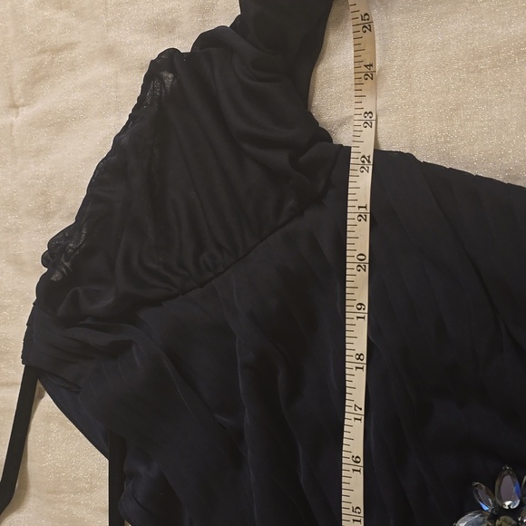 Adrianna Papell Navy Asymmetrical Dress Formal, Wedding. - Picture 10 of 16